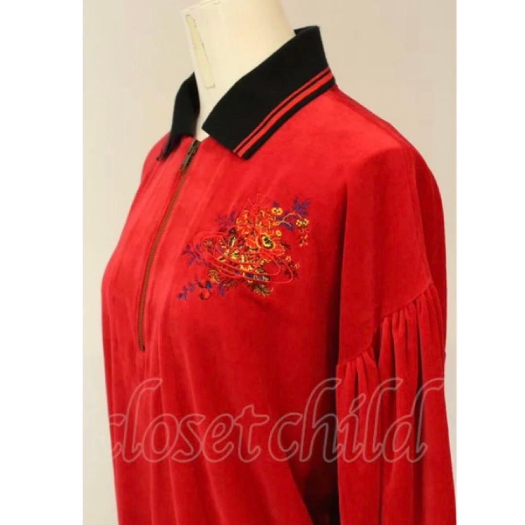 vivienne westwood ベロア ハーフジップ トップス トレーナー