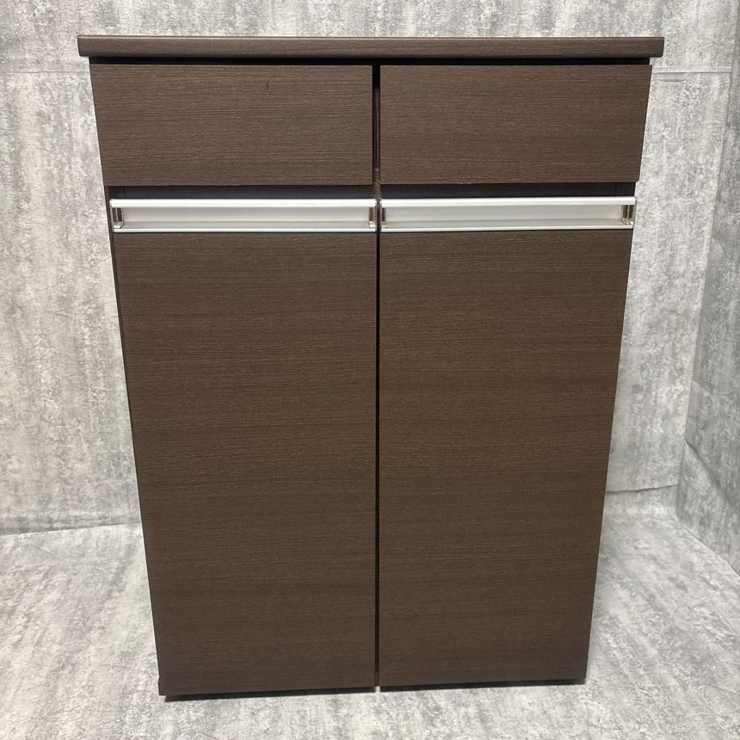 【ほぼ新品】クロシオ 分別 ダイニングダストボックス 2D 木目ブラウン 2分別