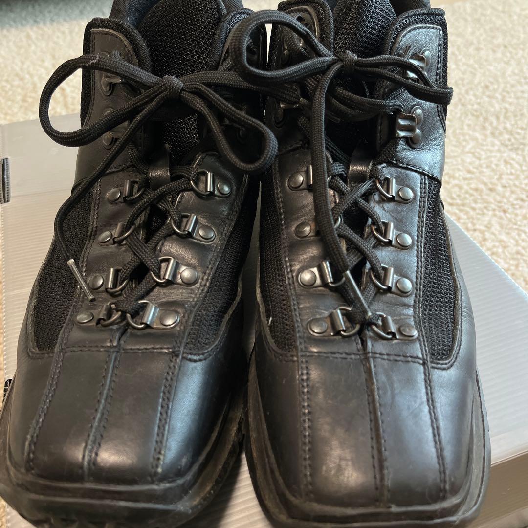 PRADA プラダ メンズ スニーカーブーツ 黒 レザー