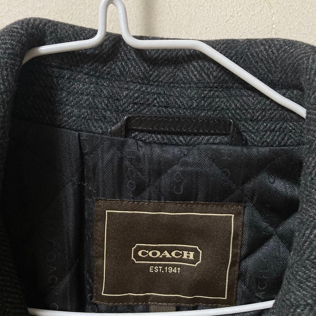 超美品 COACH コーチ ウール コート ビジネスコート