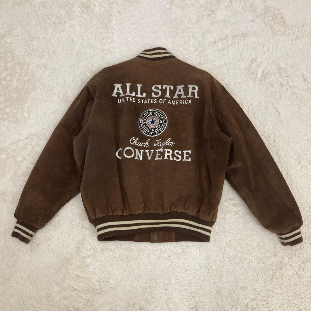 CONVERSE スタジャン レザー 中綿 ALL STAR ブラウン L