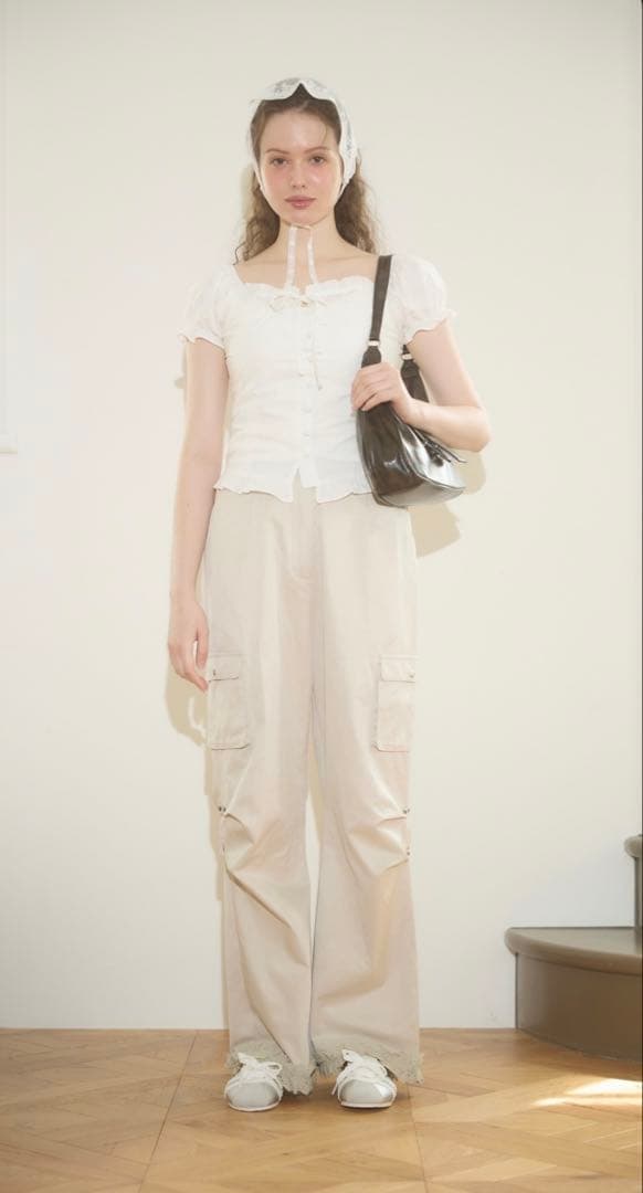 パンツ muguet side tuck long pants