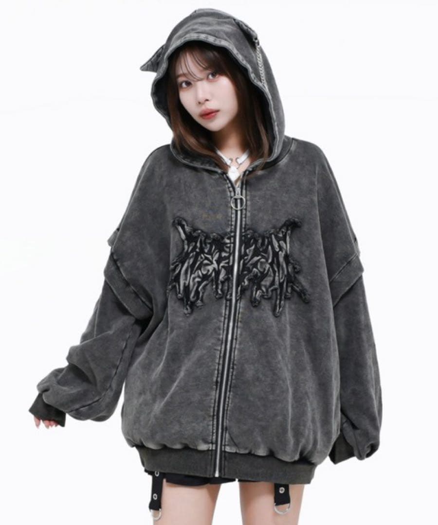 【最終値下げ】レフレム　猫耳ジップアップパーカー