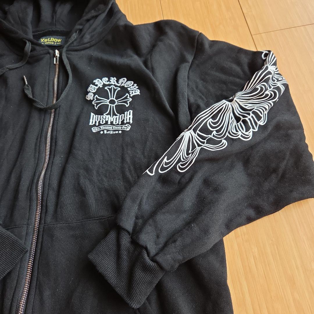 Y.eJow グラフィックパーカーとスウェットパンツセット 48サイズ ブラック