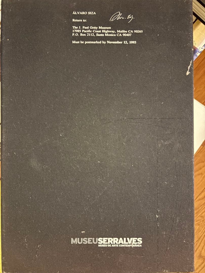 希少　アルヴァロ・シザ　THE J. PAUL GETTY MUSEUM.