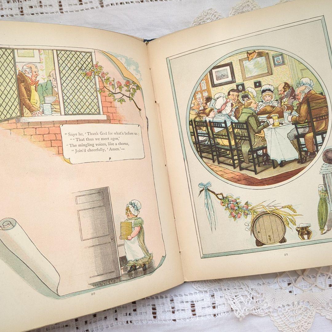 稀少1882アンティーク絵本 児童書 洋書古書 ヴンテージ ヴィクトリアン