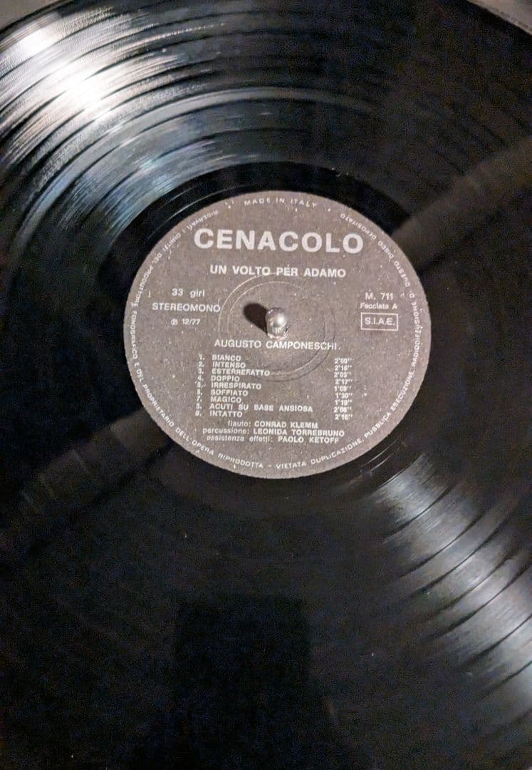 洋楽 un volto per adamo Augusto Camponeschi