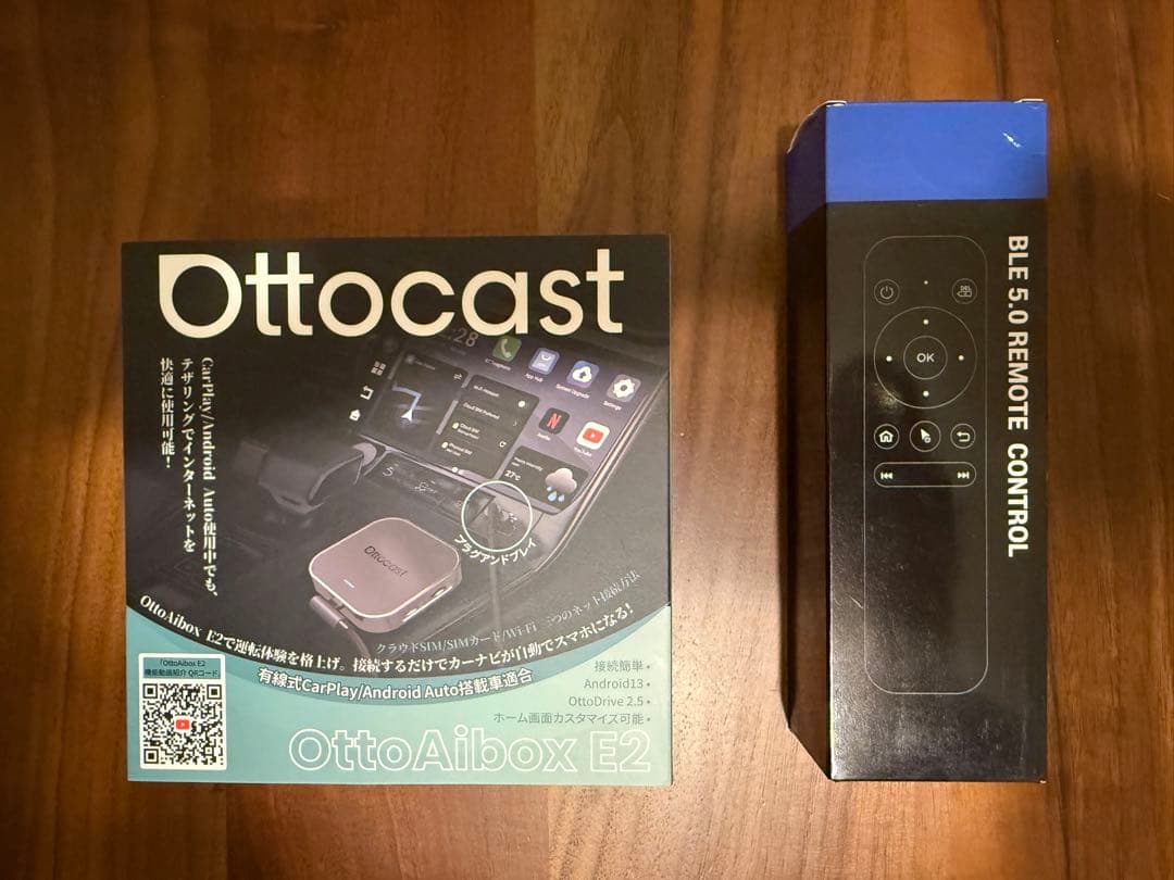 オットキャスト E2 CarPlay 新型エアマウスリモコンBT02セット