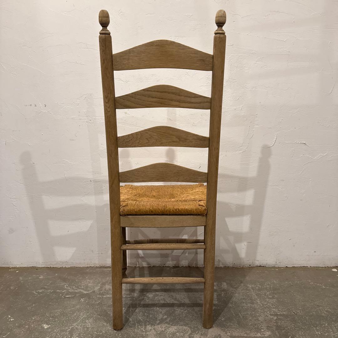 年末年始saleヴィンテージ ダイニングチェア　カフェチェア　藁座面　剥離　1