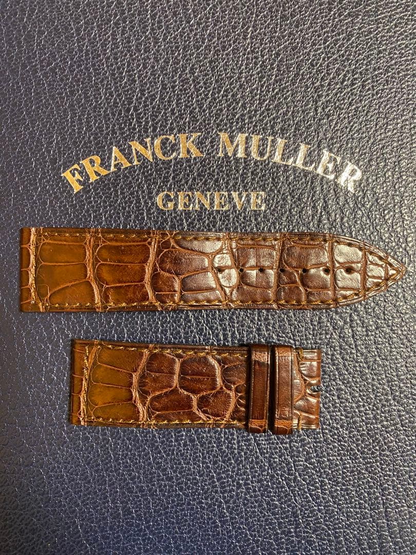 24mm フランクミュラー 純正 ブラウン クロコ ストラップ ベルト