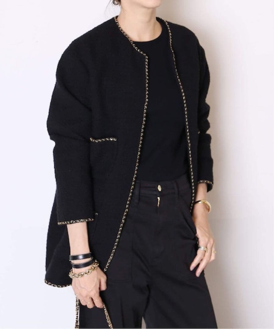 【SNOO様】24AW極美品！ドゥーズィエムクラス chain tweed JK