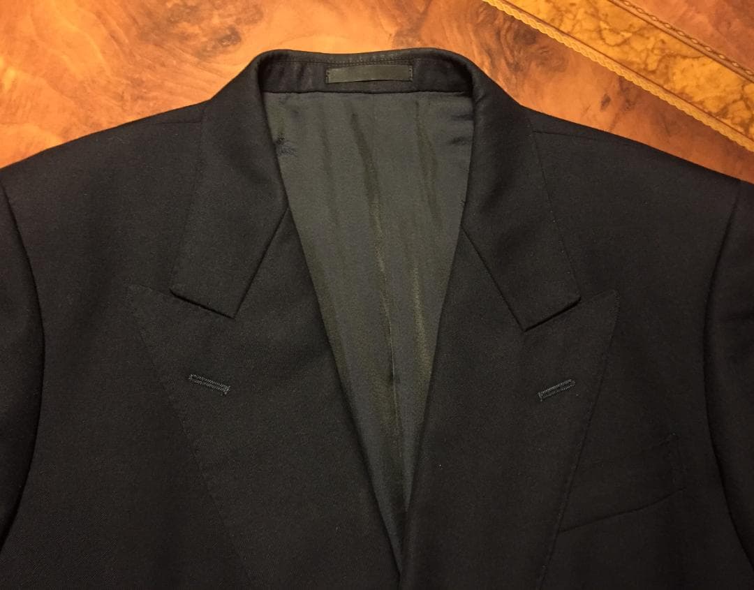 良品 BURBERRY・Wブレザー/テーラードJKT・AB4・金ボタン・紺色