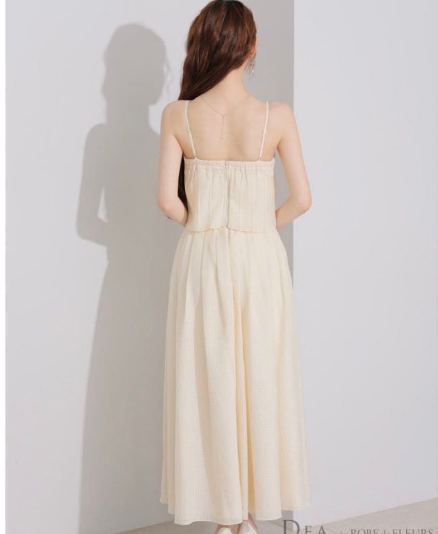 ローブドフルール　ドレス　クリームイエロー　Sサイズ