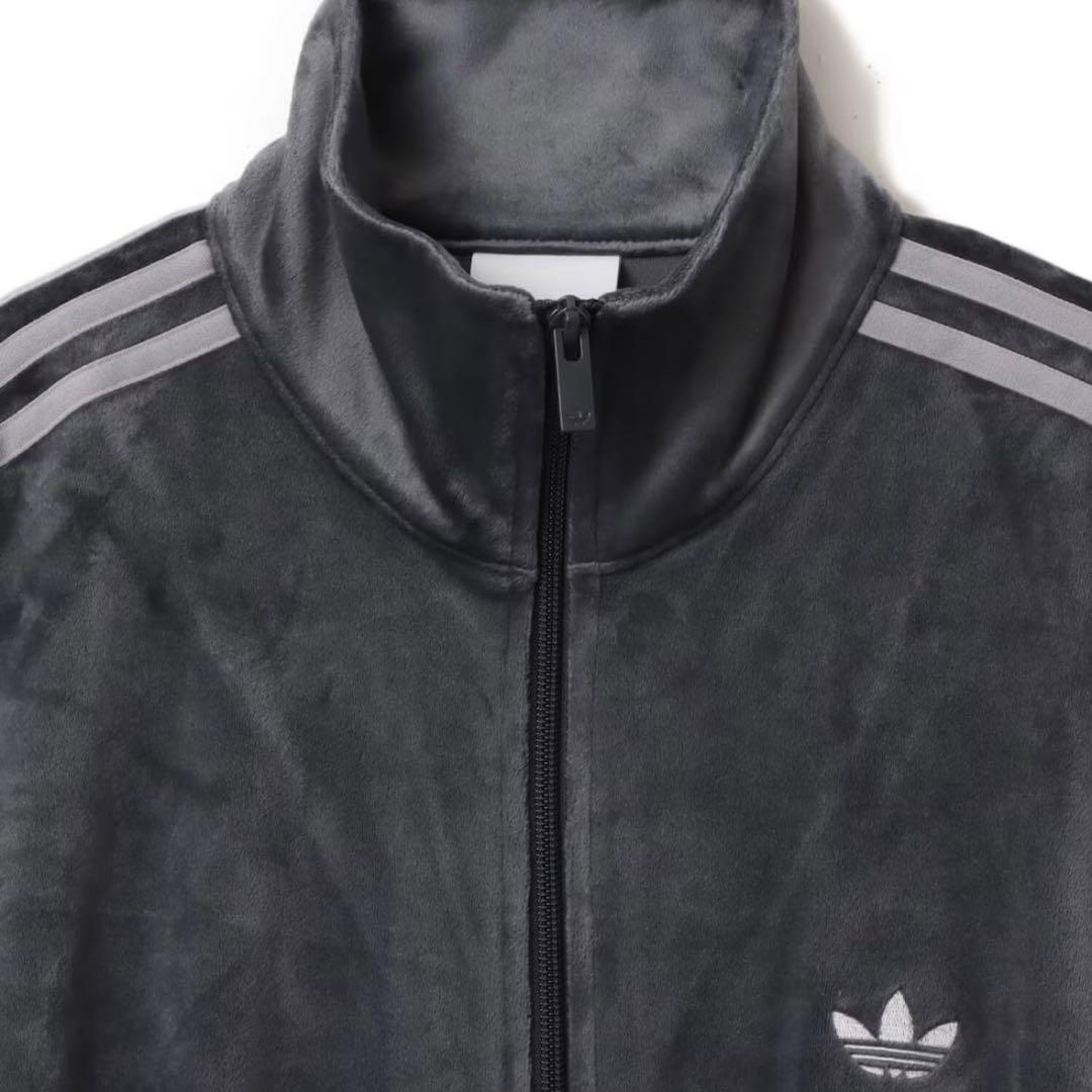 新品2XL⭐️adidas ファイヤーバード ベロア トラックトップ グレー