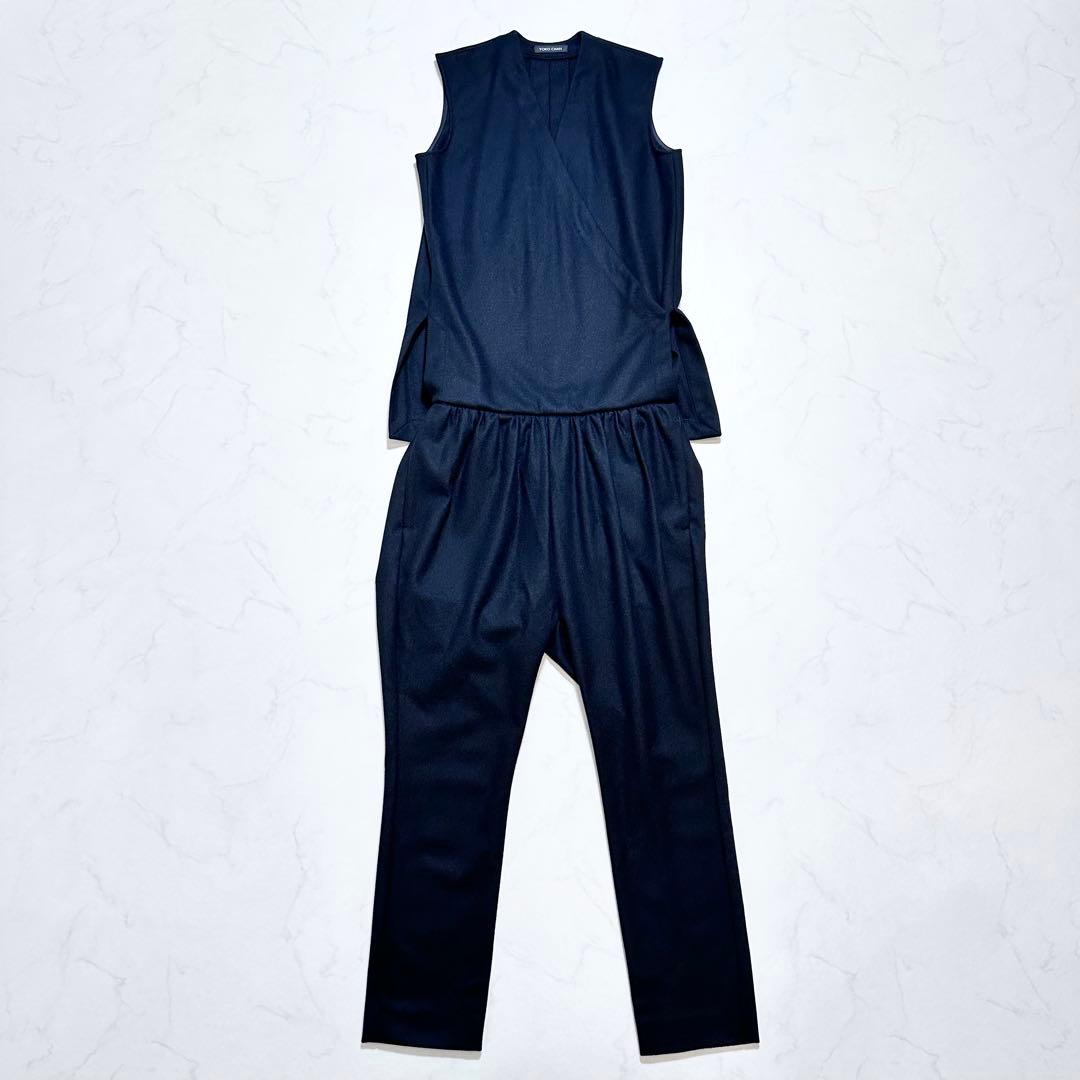 ヨーコチャン オールインワン カシュクール ノースリーブ ウール ブラック 38