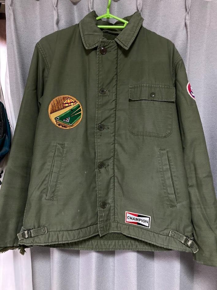 Masashius navy A-2 デッキジャケット コンマージッパー