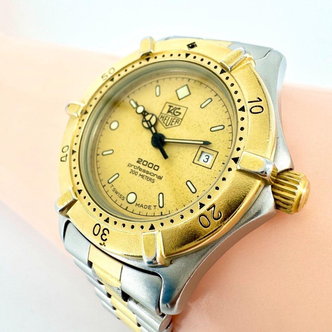 【新品電池】TAG HEUER プロフェッショナル ゴールド コンビ 腕時計