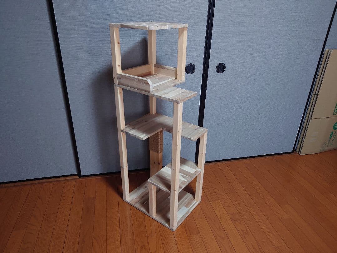 ①★★キャットタワー★キャットウオーク★ハンドメイド★爪研ぎ★猫★
