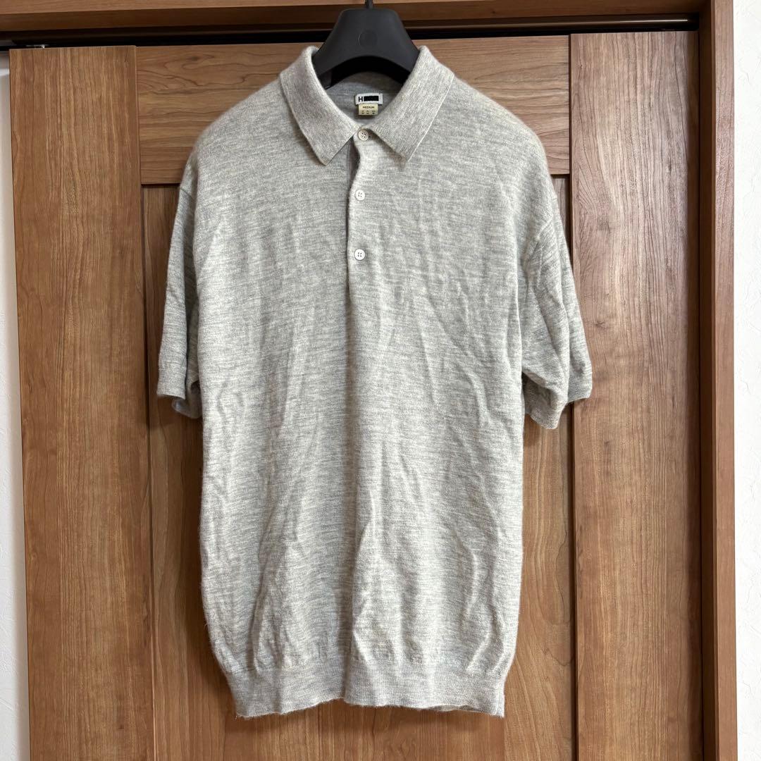H BEAUTY&YOUTH ニットポロシャツ　グレー　ホワイト　2点まとめ