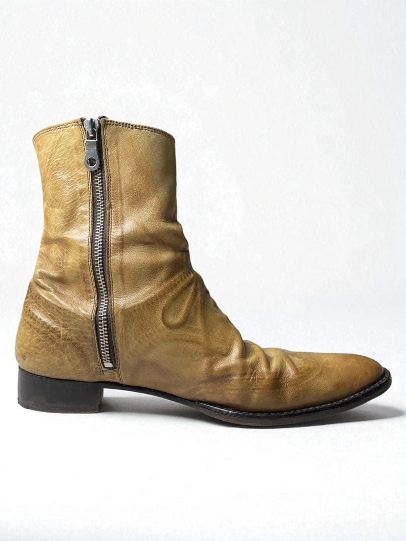 Mihara Yasuhiro 初期 炙り出しサイドジップブーツ 27