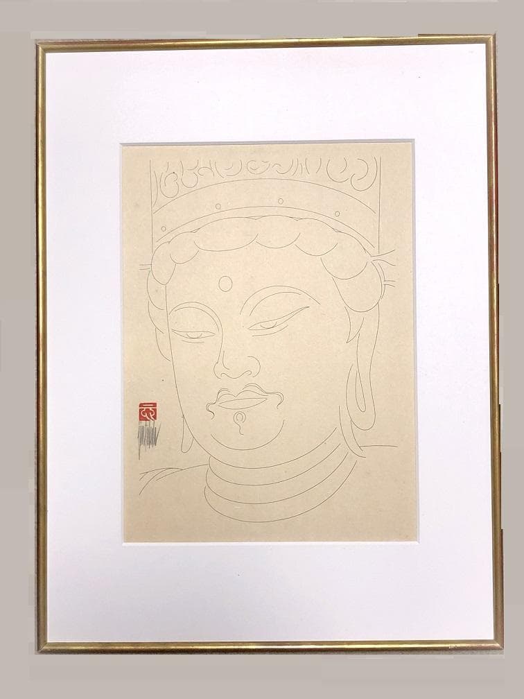 【 武田仁 千手観音立像 】　肉筆　平成元年　Queen/フレディ・マーキュリー