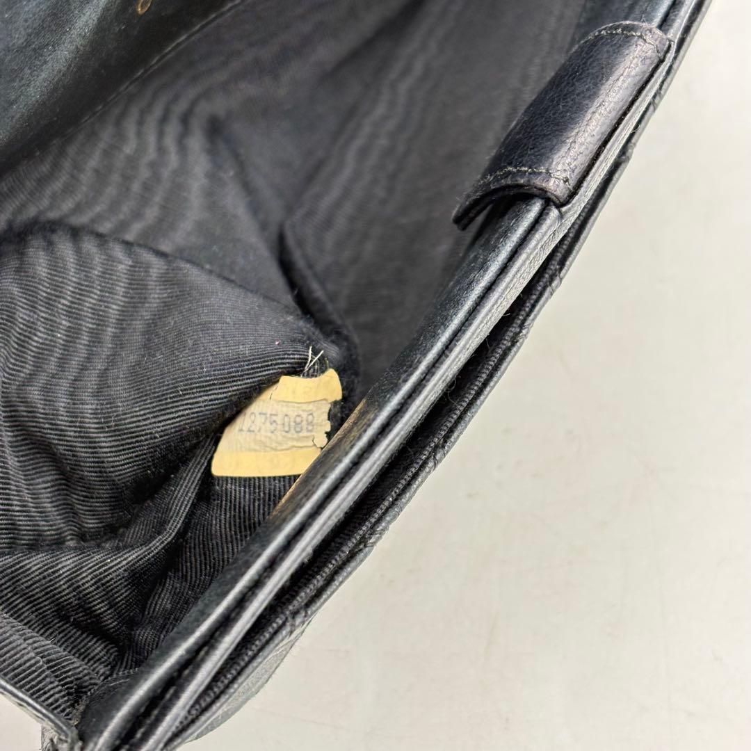 シャネル ビコローレ 長財布 ラムスキン ブラック 1017-S7096s