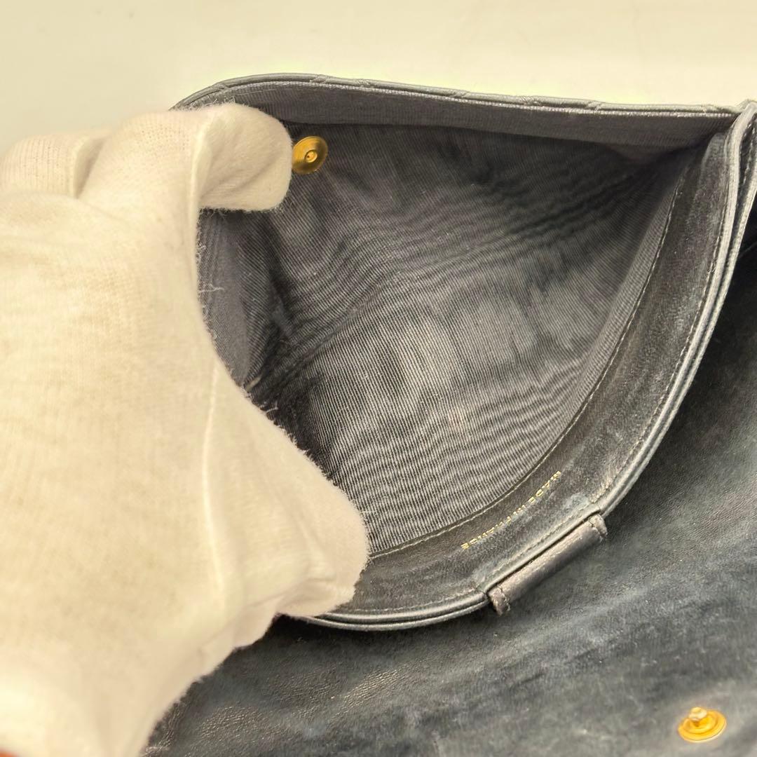 シャネル ビコローレ 長財布 ラムスキン ブラック 1017-S7096s