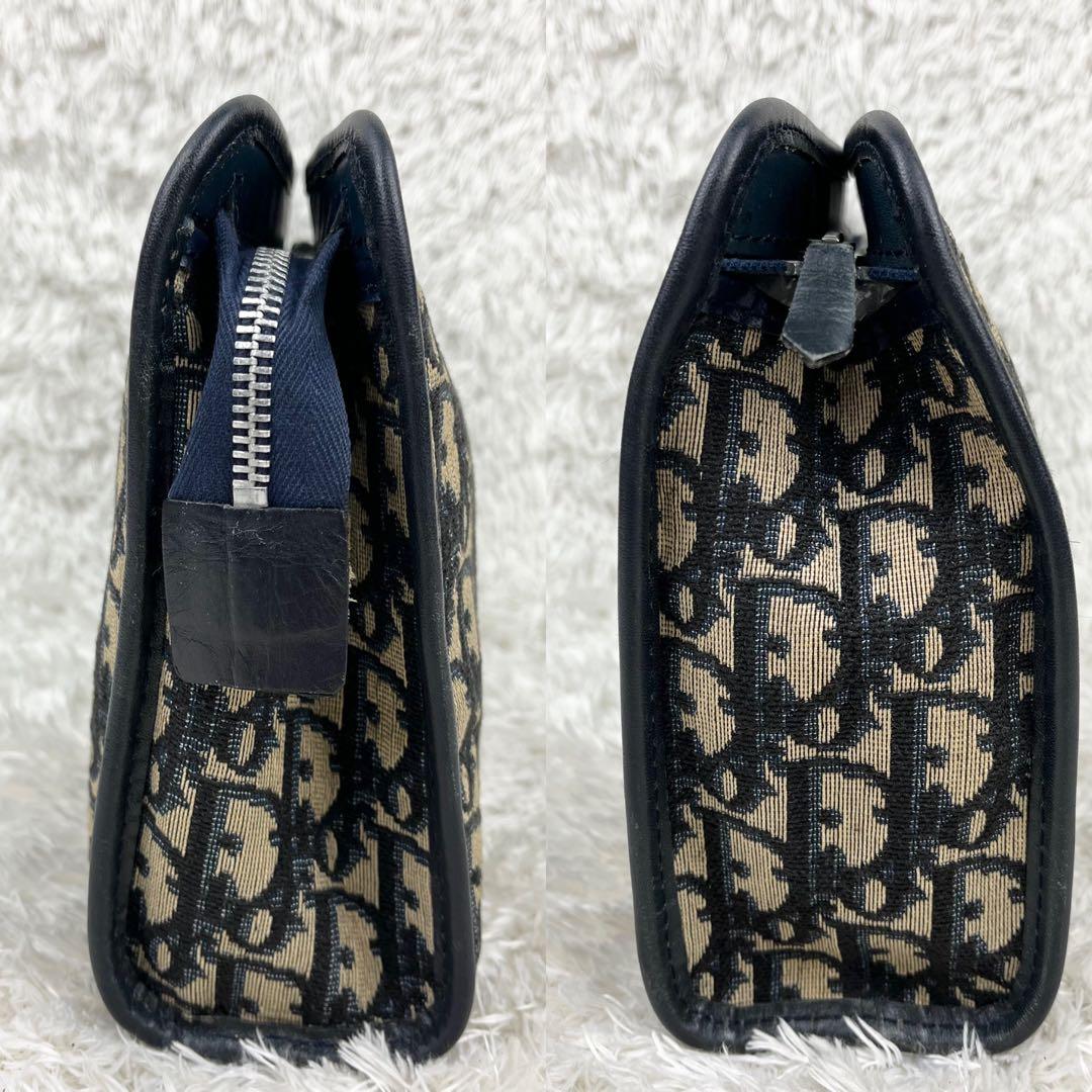 【極美品】クリスチャンディオール トロッター クラッチバッグ ネイビー