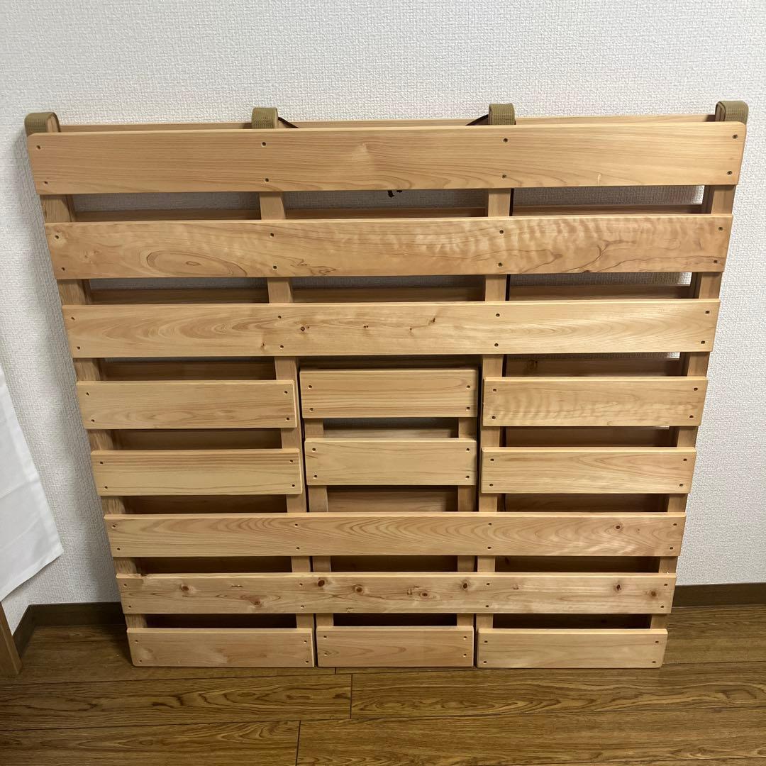 木製スノコベッド 【きなこもち】