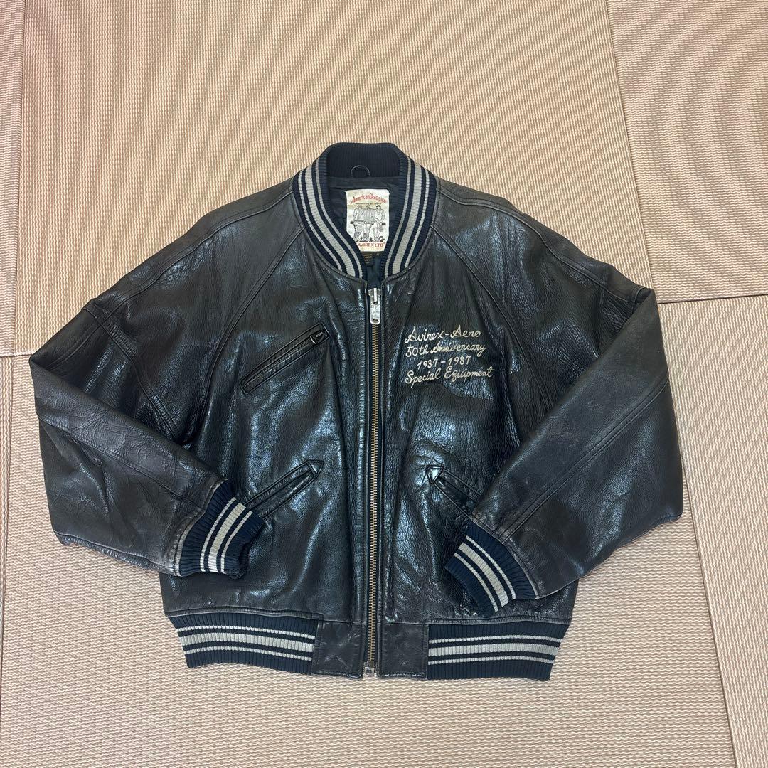 AVIREX アヴィレックス 50周年記念 レザースタジャン VARSITY