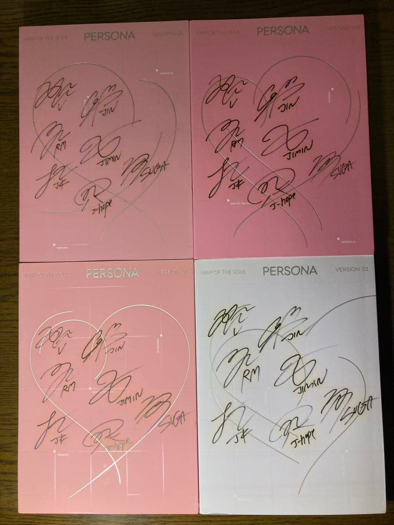 【超貴重】BTS【CD】PERSONA 直筆サイン入り 4枚セット。
