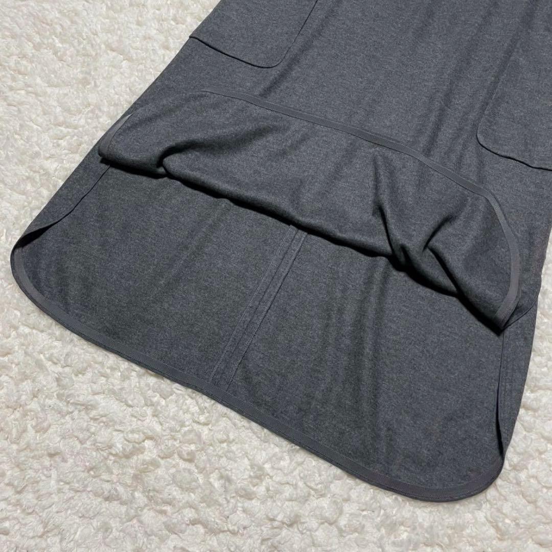 【 Leilian 】レリアン ストレッチ ウール ワンピース 11号 グレー