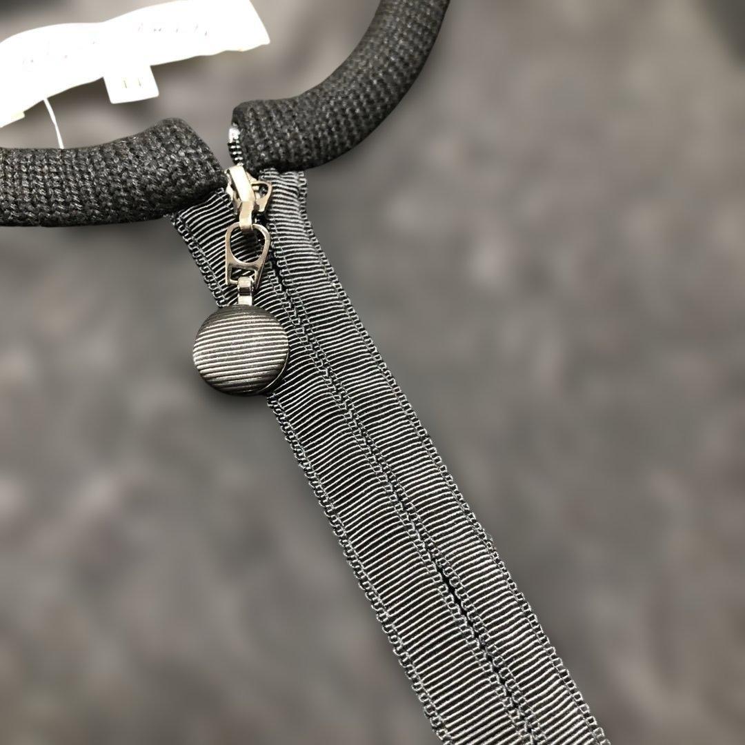 新品❤️ブローチ付き❣️異素材ジャケット