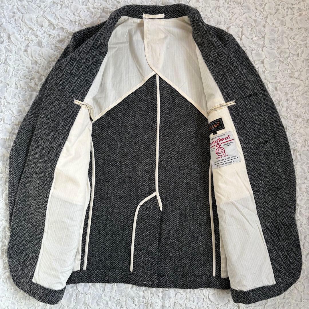 BEAMS PLUS ハリスツイードヘリンボーンテーラードジャケット