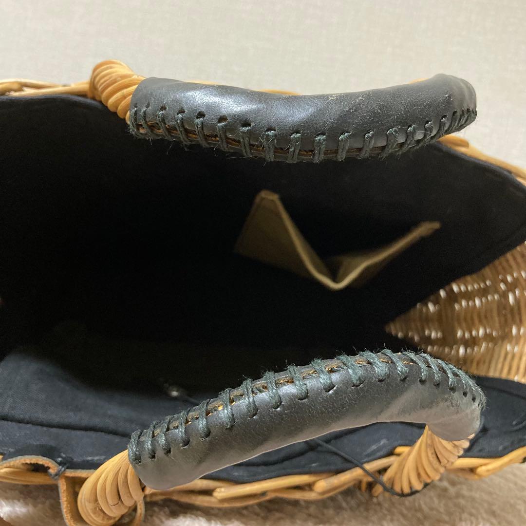 [最終値下げ][極美品] エバゴス かごバッグ　完売品　ラビットファーかぶせ