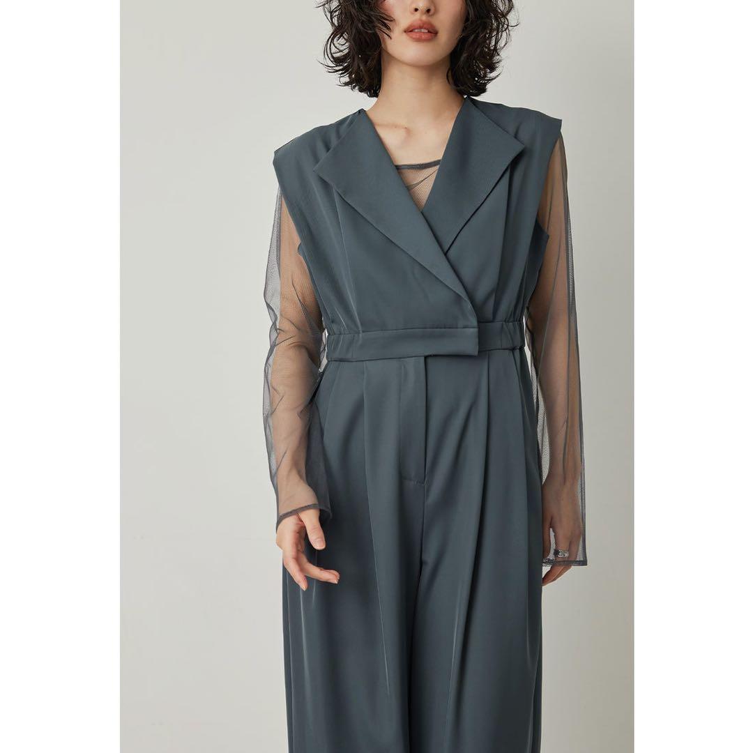 ＊美品＊niana スタンドアウトカラーオールインパンツ 2点セットパンツドレス