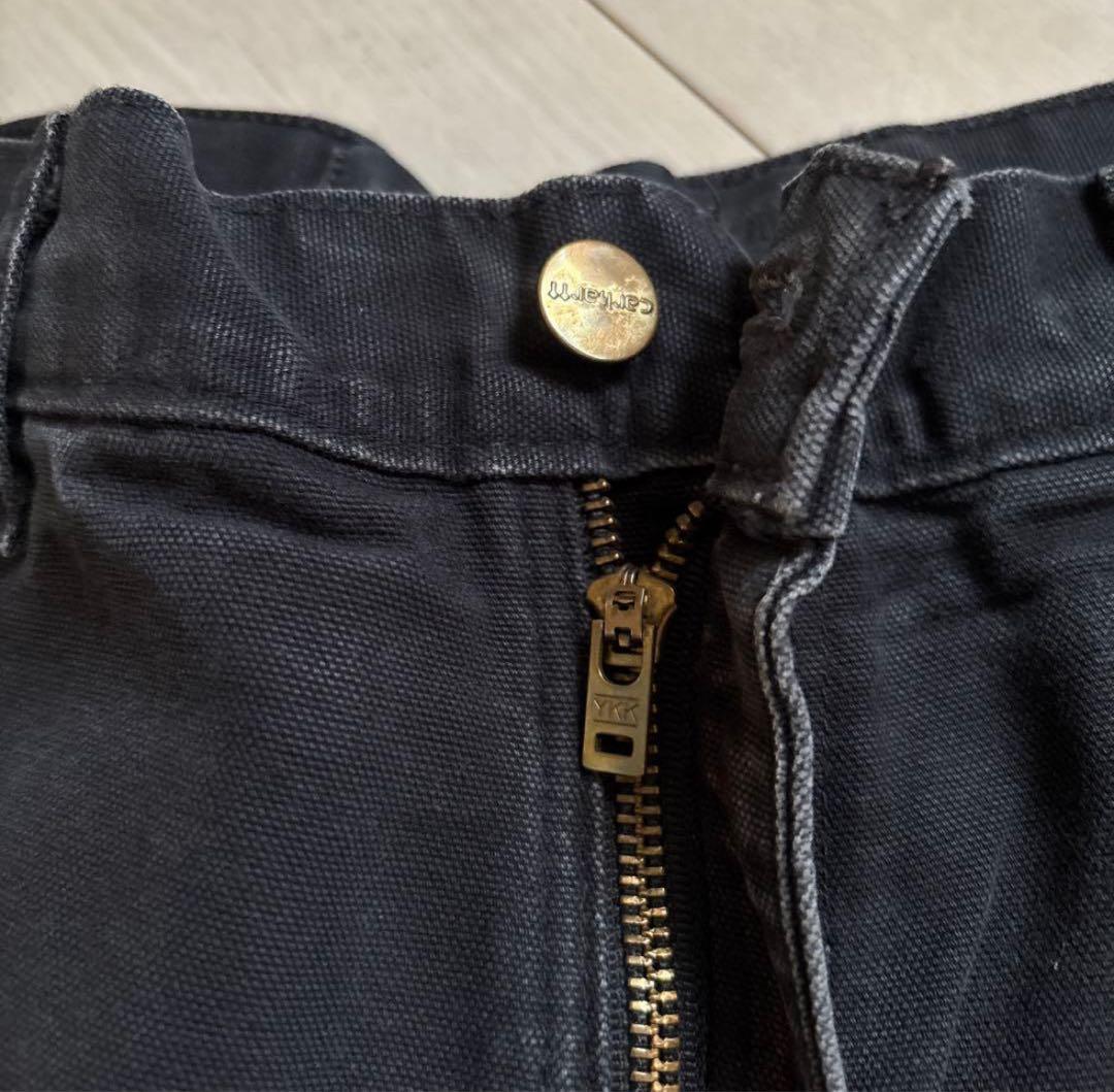 カーハート　ダブルニーブラック　雰囲気抜群　W32 L32 極上フェード