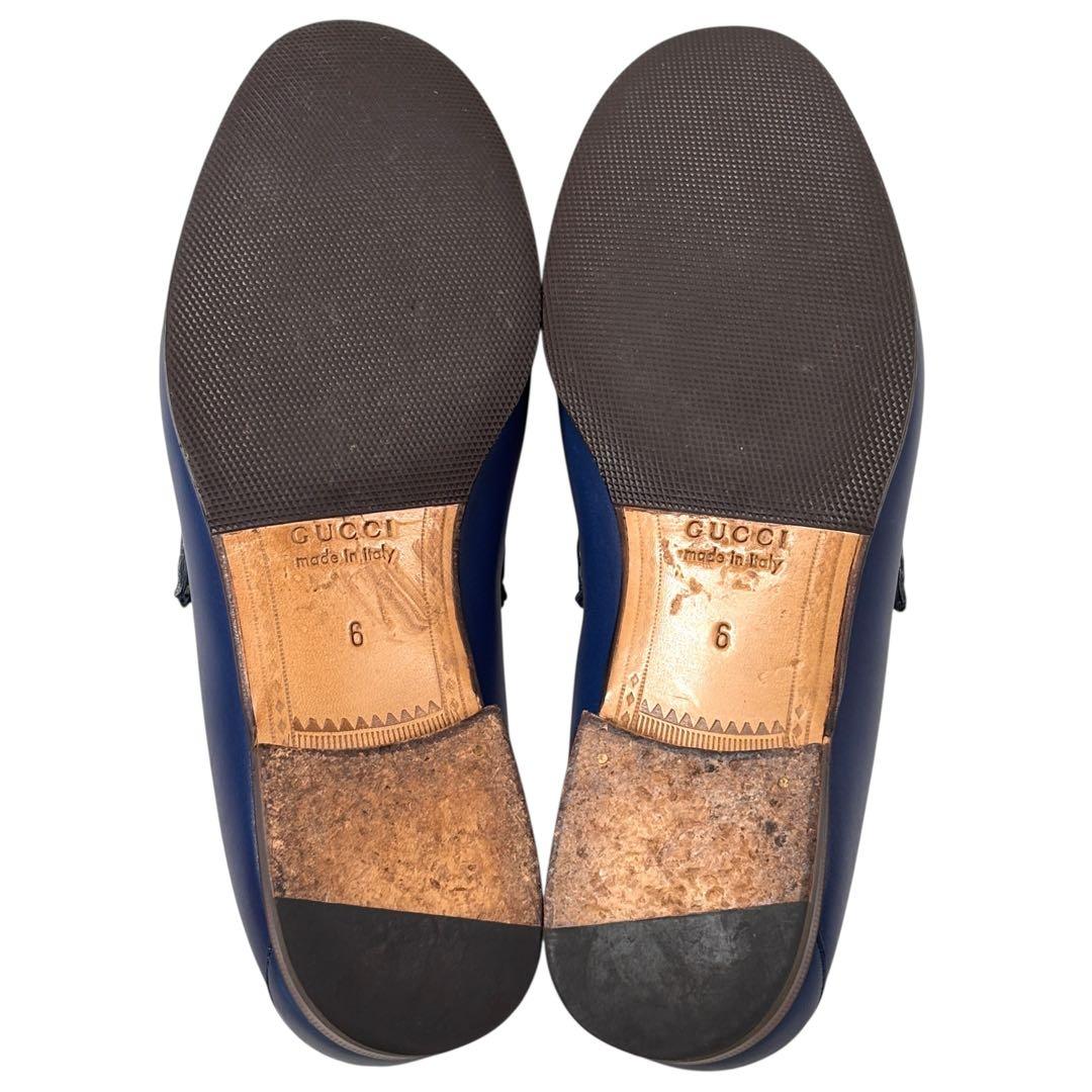 グッチ 6 25 ホースビット ローファー シェリーライン レザー 箱 保存袋付