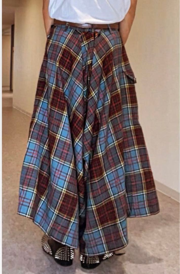 ゆ*う様 y's チェックパンツ Yohji Yamamoto 袴パンツ　ウール