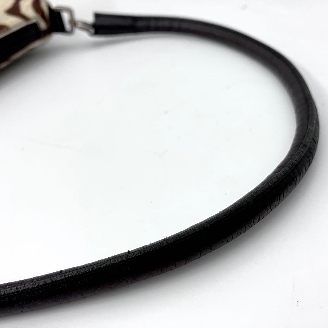 プラダ 3328 ハンドショルダーバッグ ハラコ×レザー ギャランティカード有