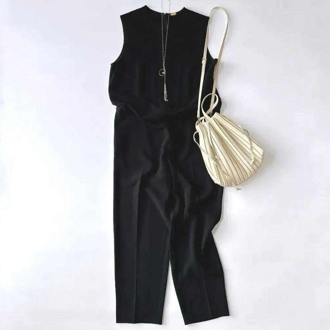 美品⁑ミューズドゥーズィエムクラス　トリアセジョーゼットオールインワン　ブラック