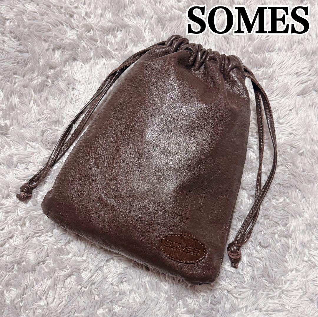 未使用★SOMES SADDLE ソメスサドル レザー BIGポーチ ブラウン