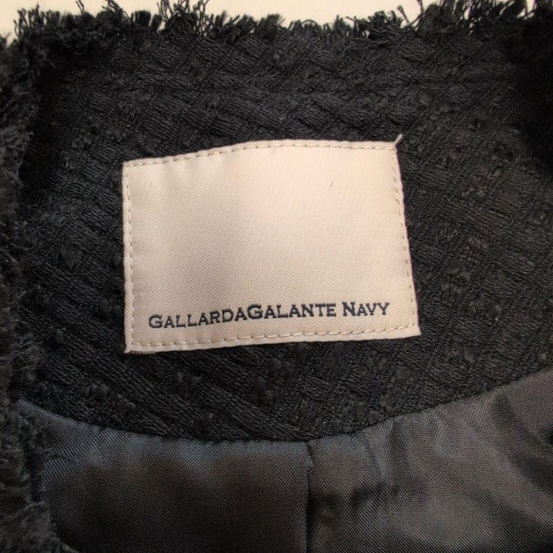 【美品】ガリャルダガランテ ツイードジャケット コート 金ボタン　黒