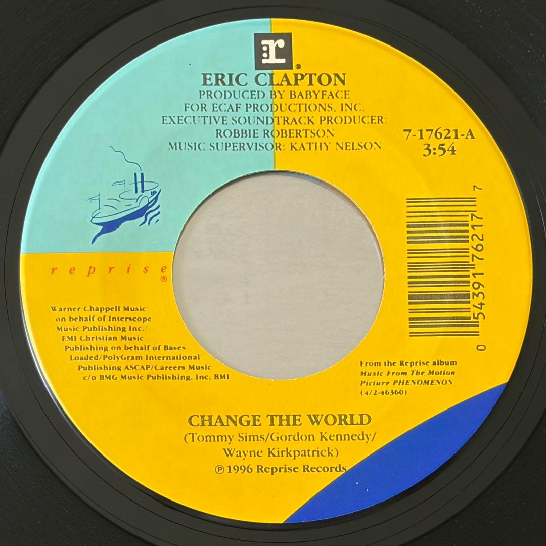 7インチ 7EP Eric Clapton Change The World