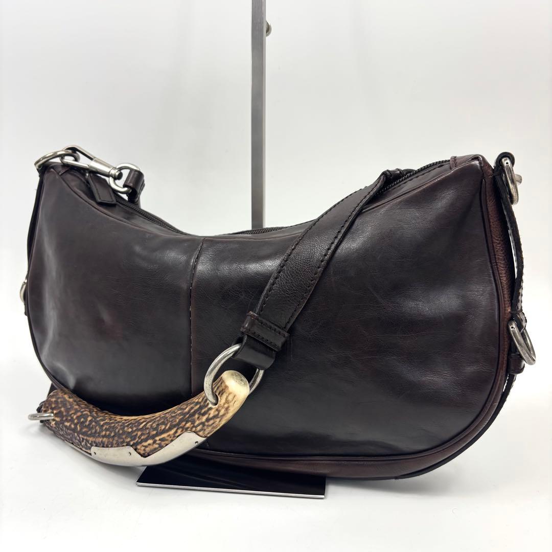 専用イヴサンローラン　モンバサ　ワンショルダーバッグ　レザー　茶色　y2k