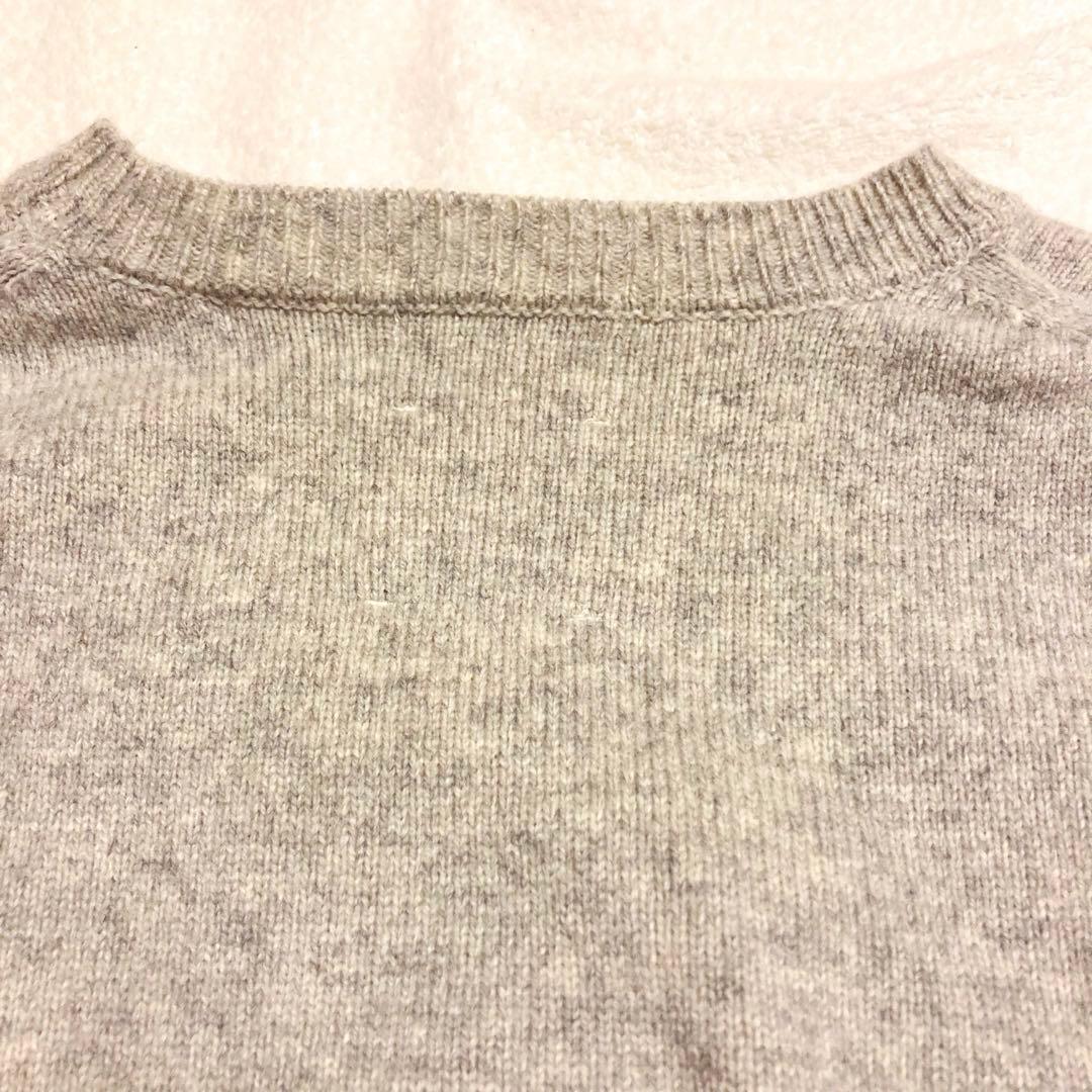 かぐれ　クルーネックニットワンピース　2023AW ライトグレー　ロング　マキシ