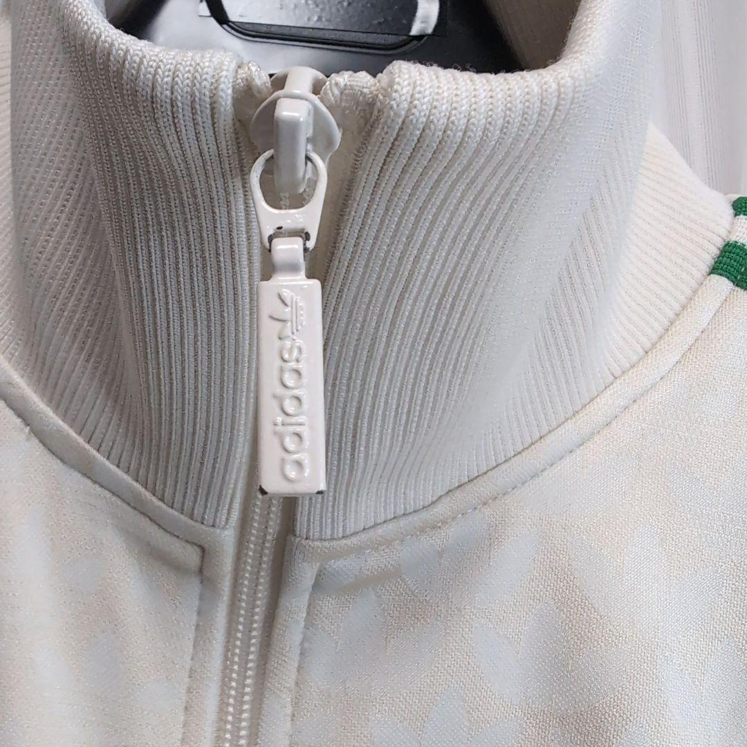 【古着】adidas ホワイト モノグラム　ジャージ　セットアップ　上XL.下L