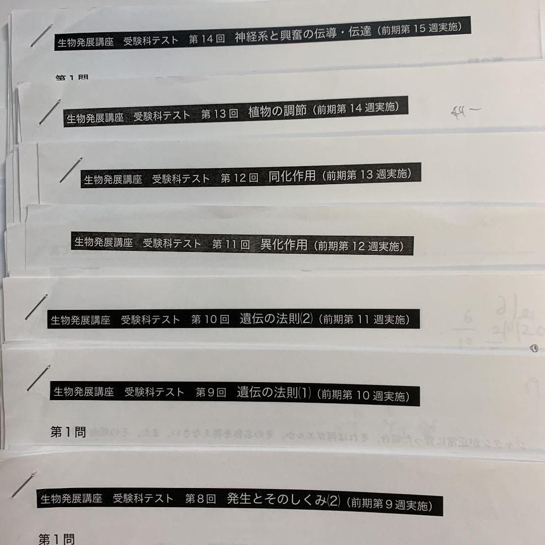 鉄緑 生物 前期 演習問題