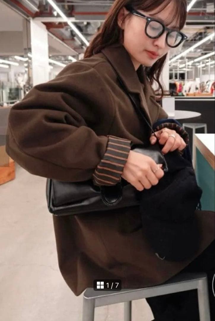 kastane 江口　eguchi企画　コート　ウールライクジャケット　ブラウン