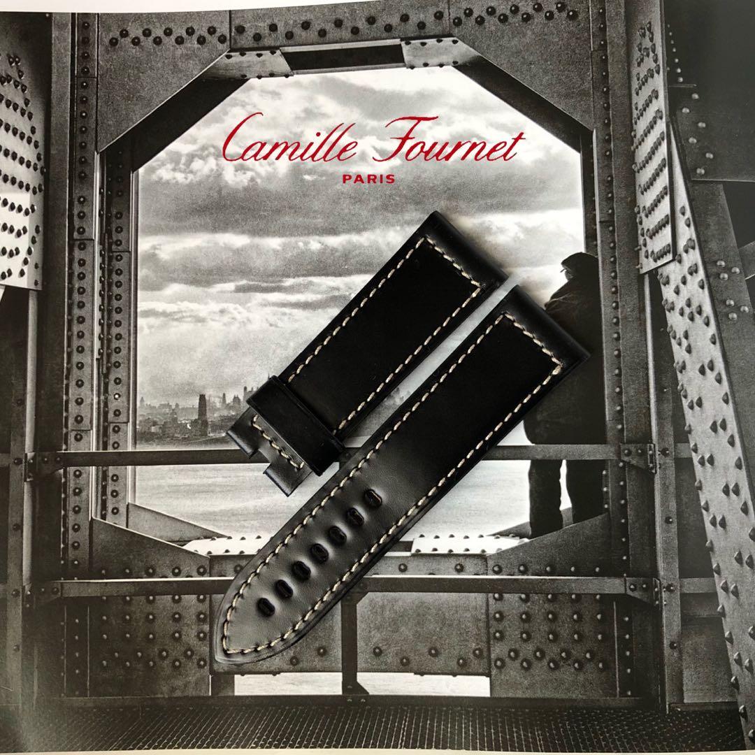 Camille Fournet PANERAI 44㎜ Dバックル用 黒 カーフ